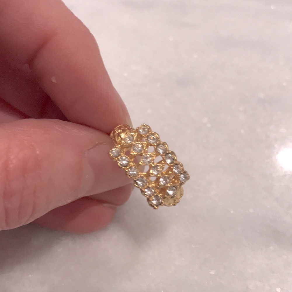 Vintage crystal ring size 7